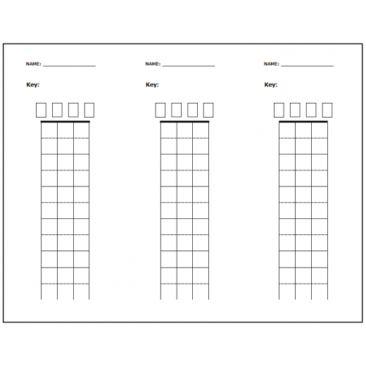 Teach by Finger Pattern: Free Blank Fingering Charts - Smart String Teacher