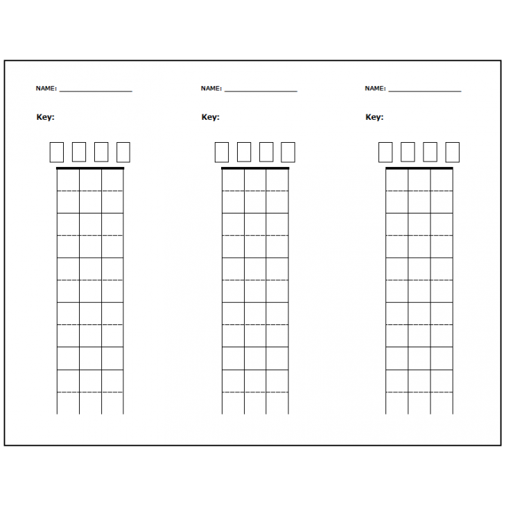 Teach By Finger Pattern: Free Blank Fingering Charts - Smart String Teacher