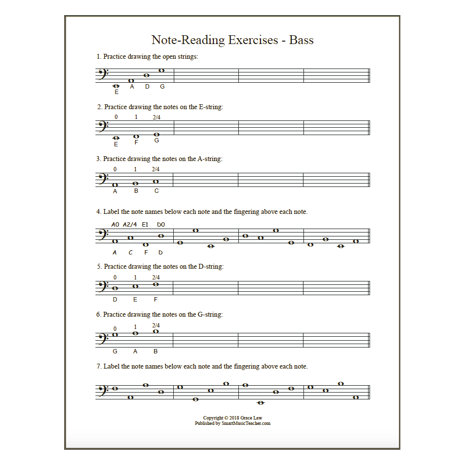 Note-Reading for Strings Handout and Worksheets - Smart String Teacher