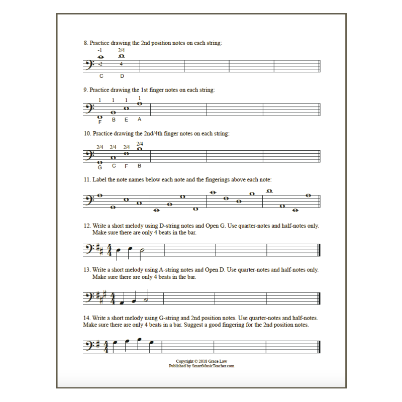 Note-Reading for Strings Handout and Worksheets - Smart String Teacher